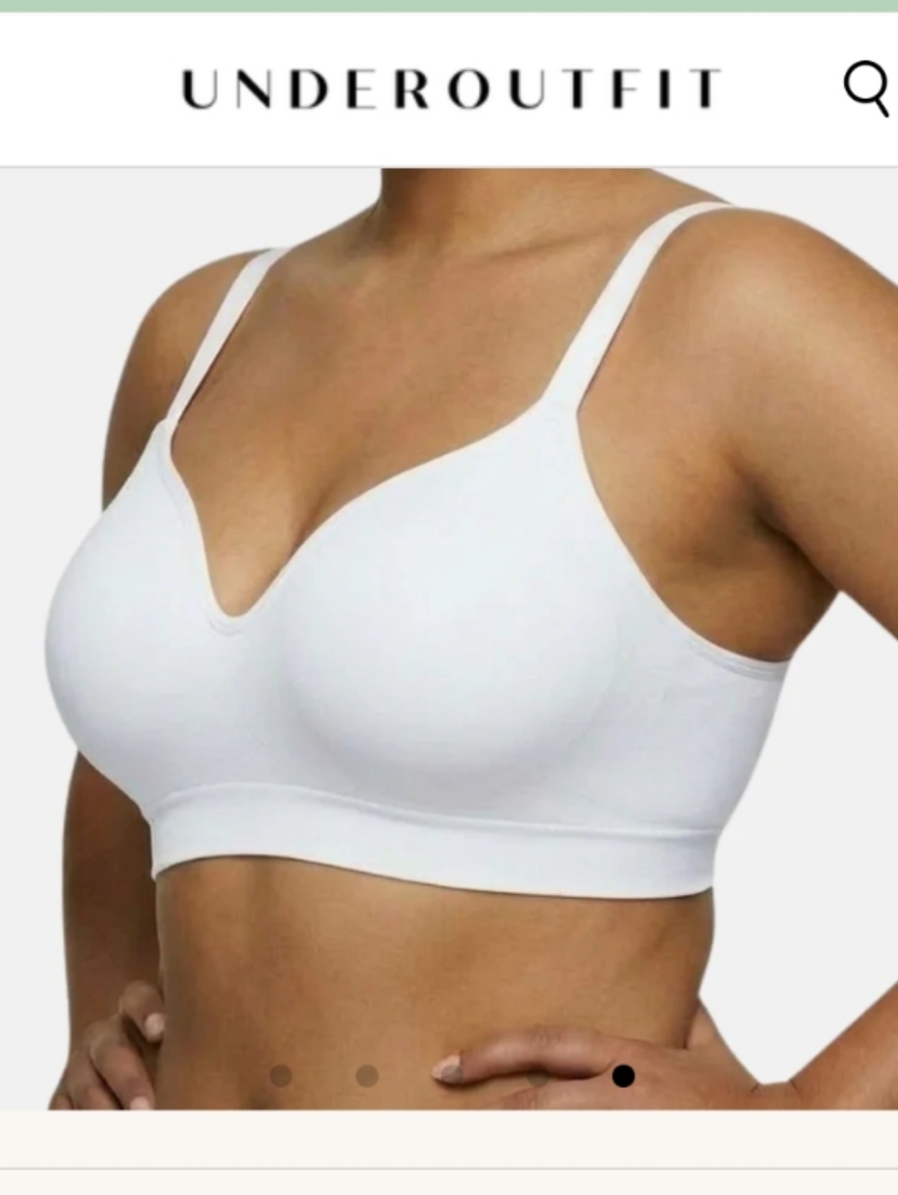 UnderOutfit Infinite Support Wireless Bra White Size Large